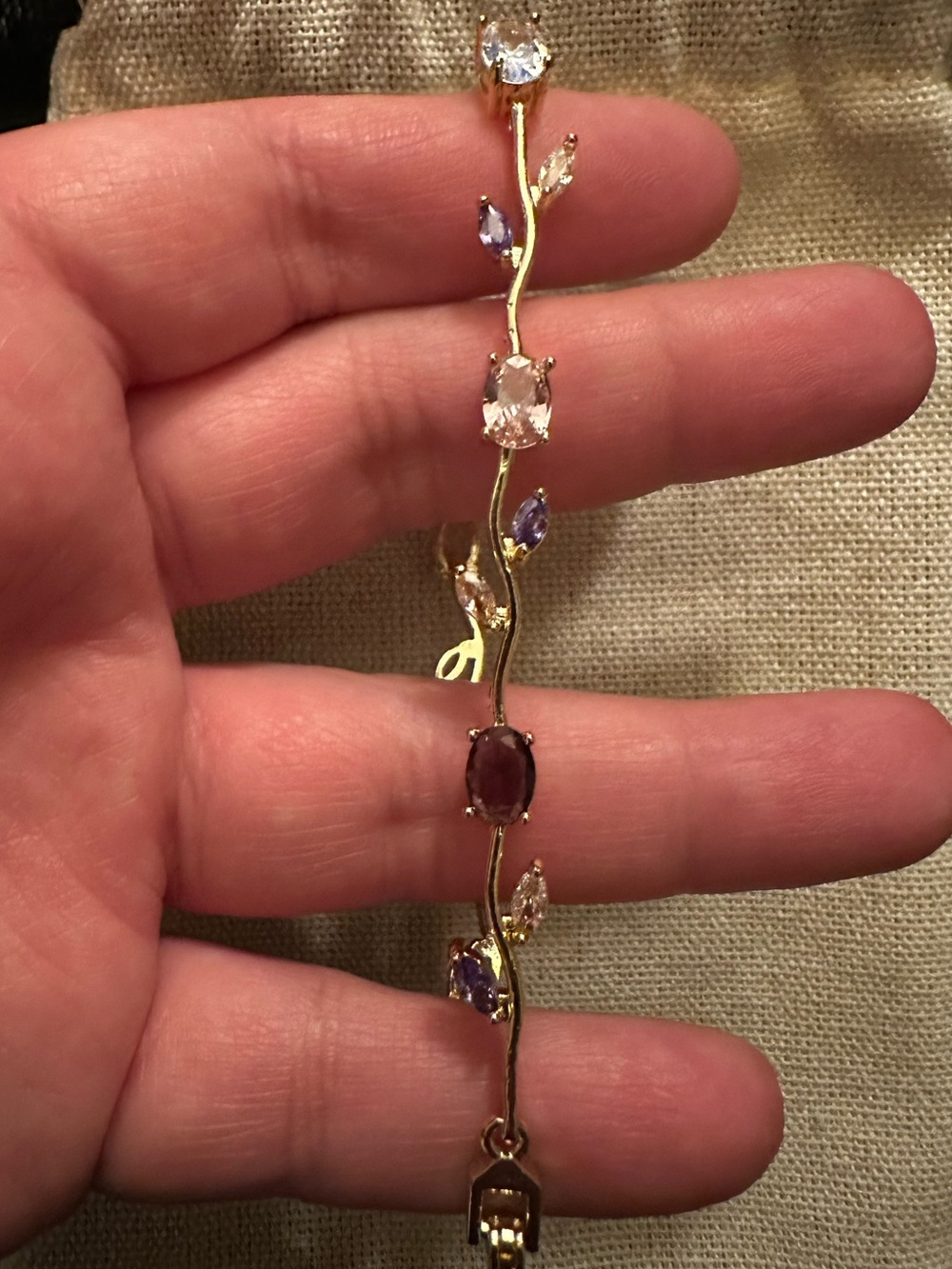 Gold Tone Women's bracelet and Ring Set
